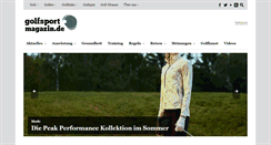 Desktop Screenshot of golfsportmagazin.de